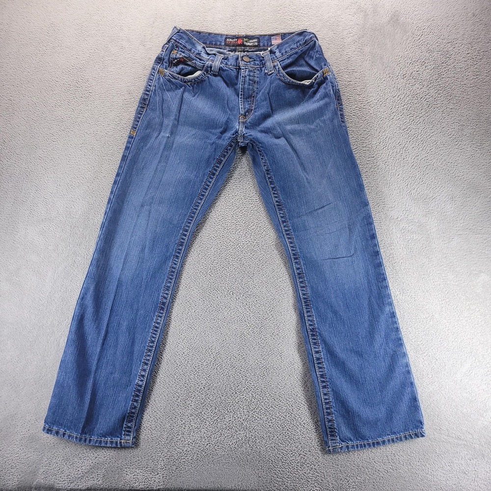 Ariat Jeans Mens 32x34 Blue FR M5 Straight Workwear Flame Resistant